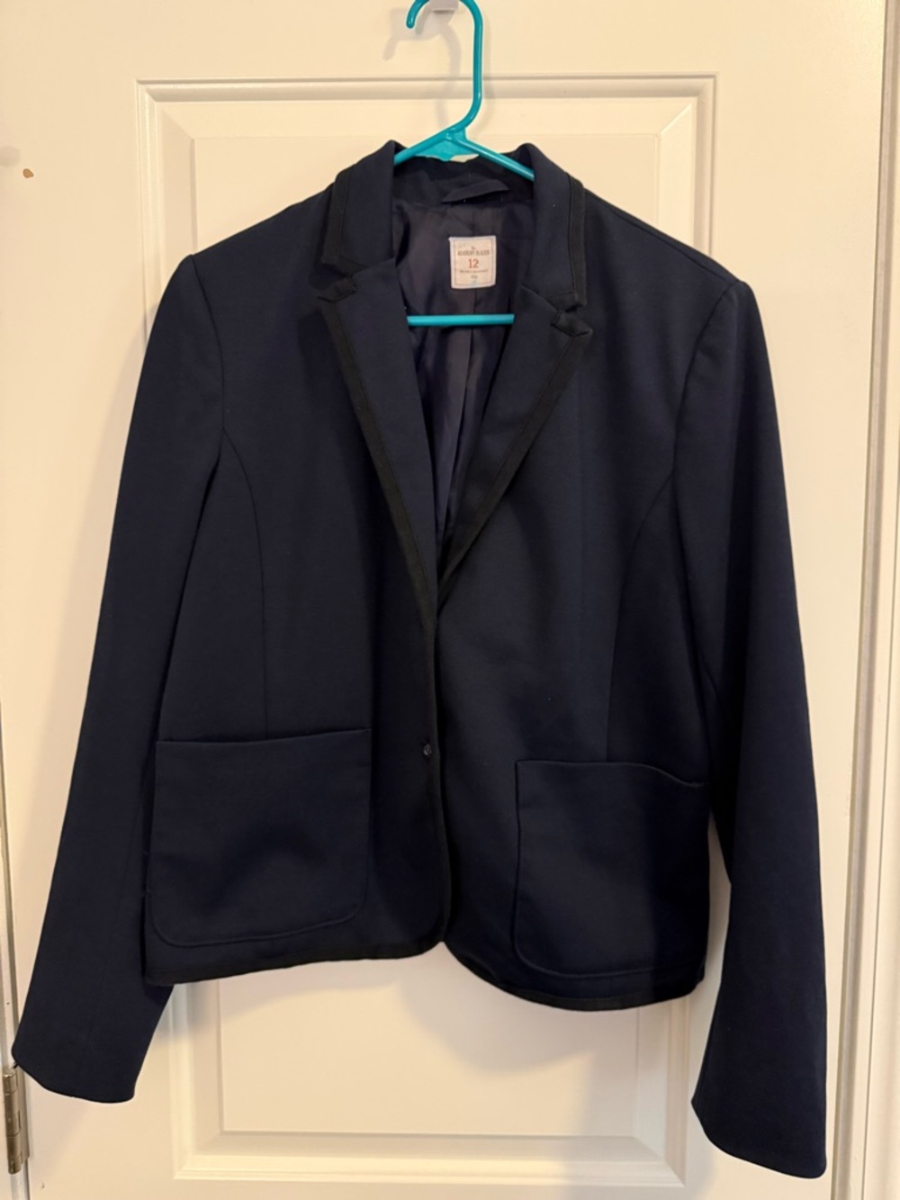 GAP Navy Blue Academy Blazer with Polka Dot Cuff Detail - Picture 2 of 6